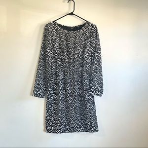 2/$50 J Crew Mercantile Black and White Heart Dress